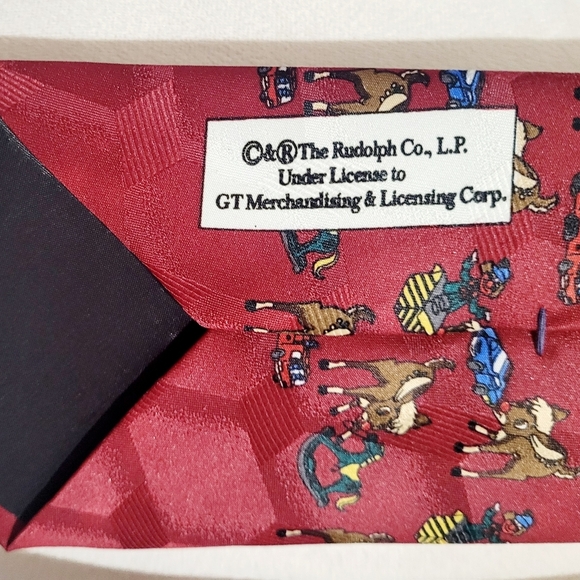 Vintage Rudolph The Red Nosed Reindeer And Elves Christmas Tie Necktie Holiday - Picture 4 of 7